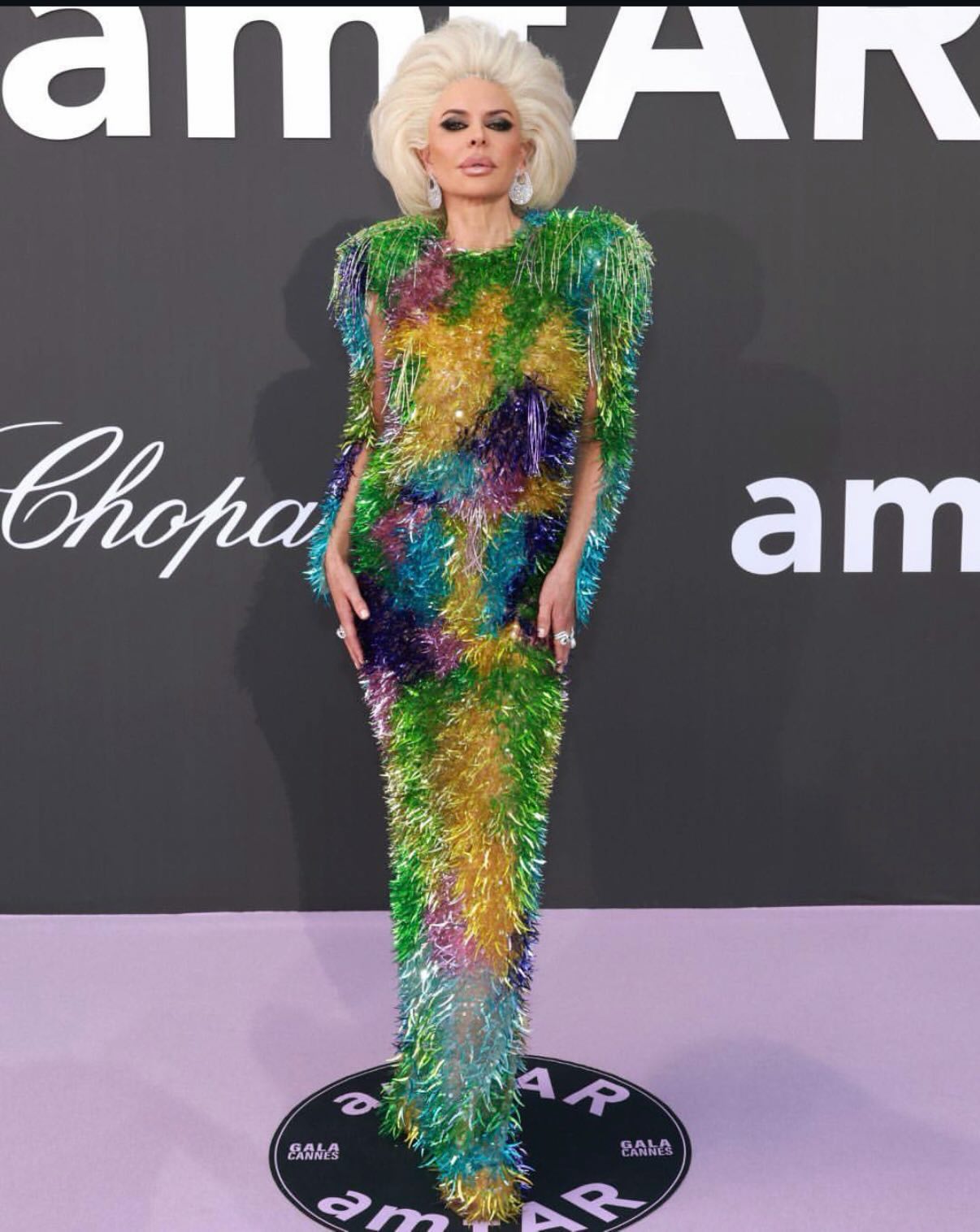 @lisarinna wearing upcycled @kevingermanier Couture during the @amfar Gala 2026 at Hotel du Cap