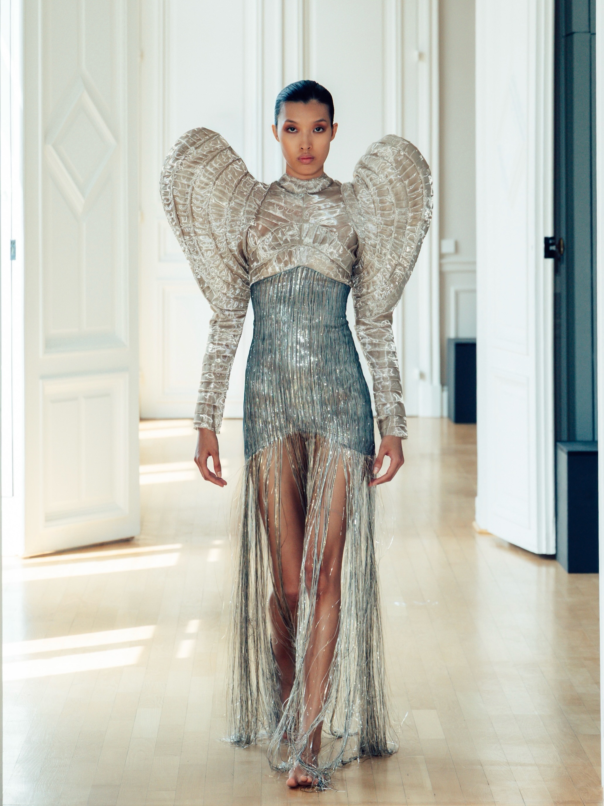 With heartfelt gratitude to everyone who helped bring this vision to life. AZIZ Debut Couture Show - AETHER - FW 2026

PR Agency & Event Management @spreadtheword_communications @julien__dufour 
Special Appreciation - Strategic Advisor @julienclisson 

Special Appreciation - Styling advice @smrichardson1 
Special Appreciation @docgold_ch carmenreisert
Production Directed by Nicolas Klein @_twenty_knots_ 
Casting Director @maximevalentini 
@aranzabelliard 
Movement Director @blondeau_alex 
Show Caller @mrsgrenetnow
Special Thanks - Silver Courtesy of @c.hafner_official 
Master Gold & Silversmith @mirko_noll 

Sound Design @hollowdeck_echo
Photographer @vincent_lappartient_ 
Photographer @ondinebertrand 
Photographer @latelierdechloe.photo 
Photographer @mollysjlowe 
Videographer @mathiaskarlgontard 

Model @dahanphuongoanh 
Venue @labiosthetiqueparis 
Manager LaBiosthetique @elraddaf_labiosthetiquepro
Hair @theo_dimitri_hair @labiosthetiqueparis 
Make Up @aude_makeup_pro @labiosthetiqueparis